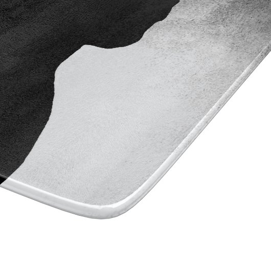 Zwarte kat silhouet glas snijplank (Hoek)