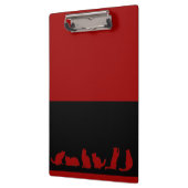 Zwarte kat-silhouet Klembord (Links)