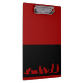 Zwarte kat-silhouet Klembord (Rechts)