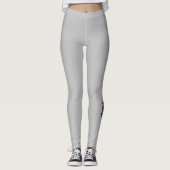Zwarte Kat Silhouet leggings (Voorkant)