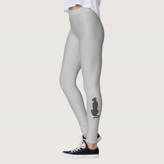 Zwarte Kat Silhouet leggings (Links)