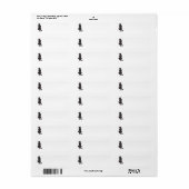 Zwarte Kat Silhouet witte retouradreslabels Etiket (Full Sheet)