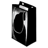 Zwarte Kat Silhouette Gift Bag Klein Cadeauzakje (Voorkant Gekanteld)