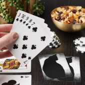 Zwarte kat Silhouette Pokerkaarten (Insitu)