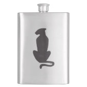 Zwarte Kat Silhouette roestvrijstalen kolf Flacon (Voorkant)