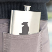 Zwarte Kat Silhouette roestvrijstalen kolf Flacon (Voorbeeld)