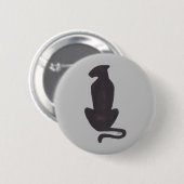Zwarte Kat Silhouette ronde knop Button 5,7 Cm (Voorkant /achterkant)