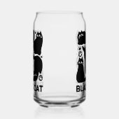 Zwarte kat silhouetten - Schattige katachtige ontw Blikvorm Glas (Rechts)