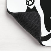 Zwarte kat silhouetten - Schattige katachtige ontw Muismat (Hoek)