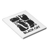 Zwarte kat silhouetten - Schattige katachtige ontw Notitieblok (Schuin)