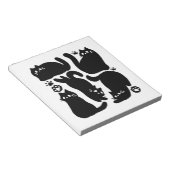 Zwarte kat silhouetten - Schattige katachtige ontw Notitieblok (Schuin)