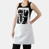 Zwarte kat silhouetten - Schattige katachtige ontw Schort (Insitu)