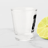 Zwarte kat silhouetten - Schattige katachtige ontw Shot Glas (Links)