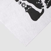 Zwarte kat silhouetten - Schattige katachtige ontw Tissuepapier (Detail)