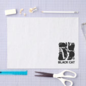 Zwarte kat silhouetten - Schattige katachtige ontw Tissuepapier (Craft)