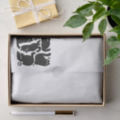 Zwarte kat silhouetten - Schattige katachtige ontw Tissuepapier (Geschenk)