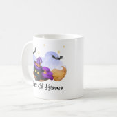 Zwarte kat sisses koffiemok (Voorkant links)