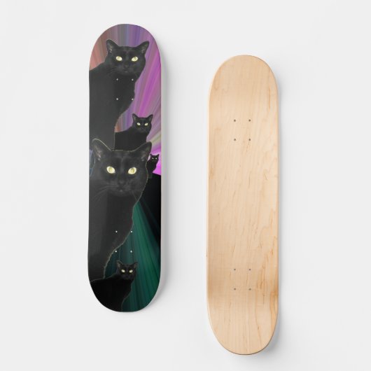 Zwarte kat Skateboard (Voorkant)