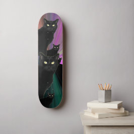 Zwarte kat Skateboard