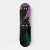 Zwarte kat Skateboard (Voorkant)