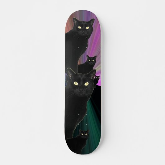 Zwarte kat Skateboard (Voorkant)