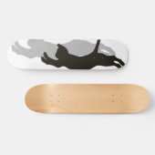 Zwarte kat skateboard (Horizontaal)