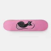ZWARTE KAT SKATEBOARD ROZE DEK (Horizontaal)