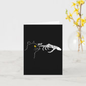  Zwarte Kat Skelet Hand Boop Halloween Cos Kaart (Gele Bloem)