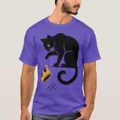Zwarte Kat Slaat de Kroon T-shirt (Voorkant)