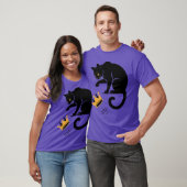 Zwarte Kat Slaat de Kroon T-shirt (Unisex)