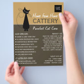 Zwarte kat, slagader, instapbord, Adverteren Flyer (Hand)