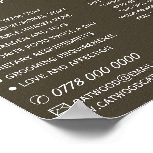 Zwarte kat, slagader, instapbord, Adverteren Poster (Hoek)