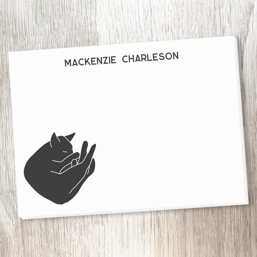 Zwarte Kat Slapend Gepersonaliseerde Naam Post-it® Notes