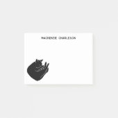 Zwarte Kat Slapend Gepersonaliseerde Naam Post-it® Notes (Voorkant)