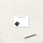 Zwarte Kat Slapend Gepersonaliseerde Naam Post-it® Notes (Op bureau)