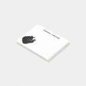 Zwarte Kat Slapend Gepersonaliseerde Naam Post-it® Notes (Schuin)