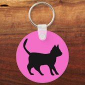 Zwarte kat sleutelhanger (Voorkant)