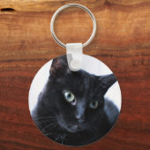 Zwarte kat sleutelhanger (Voorkant)