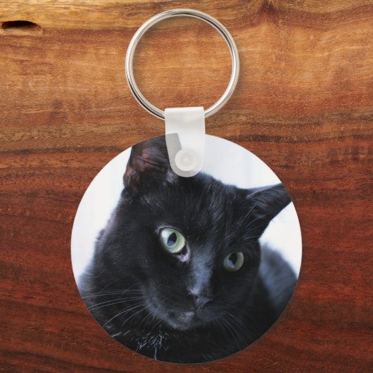 Zwarte kat sleutelhanger (Voorkant)