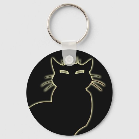 Zwarte kat Sleutelhanger Kat Gifts Pet Cat Sleutel (Voorkant)