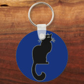 Zwarte kat Sleutelhanger Kat Gifts Pet Cat Sleutel (Voorkant)