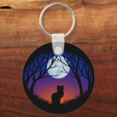 Zwarte kat Sleutelhanger Kat Gifts Pet Cat Sleutel (Voorkant)