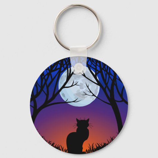Zwarte kat Sleutelhanger Kat Gifts Pet Cat Sleutel (Voorkant)