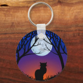 Zwarte kat Sleutelhanger Kat Gifts Pet Cat Sleutel (Voorkant)