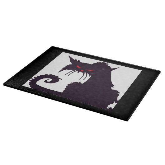 Zwarte kat snijplank (Hoek)