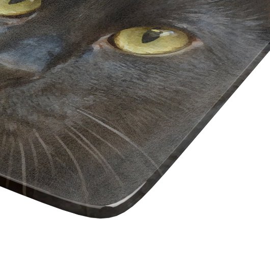 Zwarte kat snijplank (Hoek)