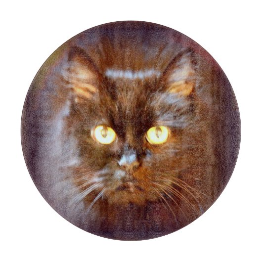 zwarte kat snijplank (Voorkant)