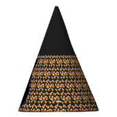 Zwarte kat, snoepmaïspatroon, leuk voor Halloween Feesthoedjes (Rechts)