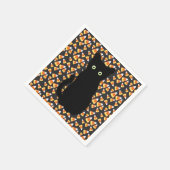 Zwarte kat, snoepmaïspatroon, leuk voor Halloween Servet (Hoek)
