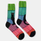 Zwarte Kat Soks Sokken (Rechts)